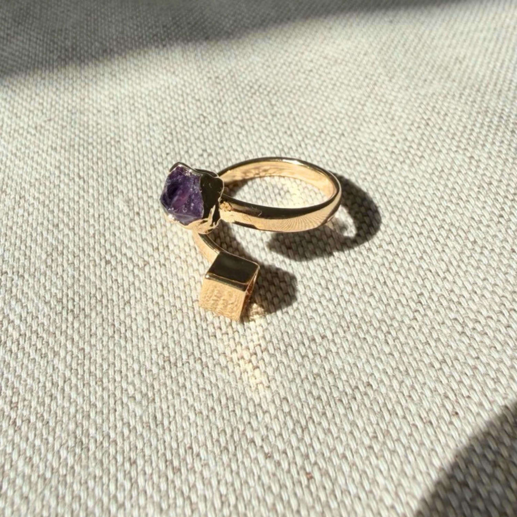 The Cube Stone Ring