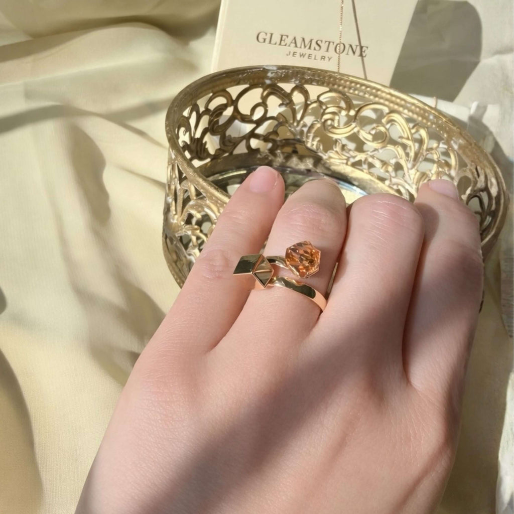 The Cube Stone Ring