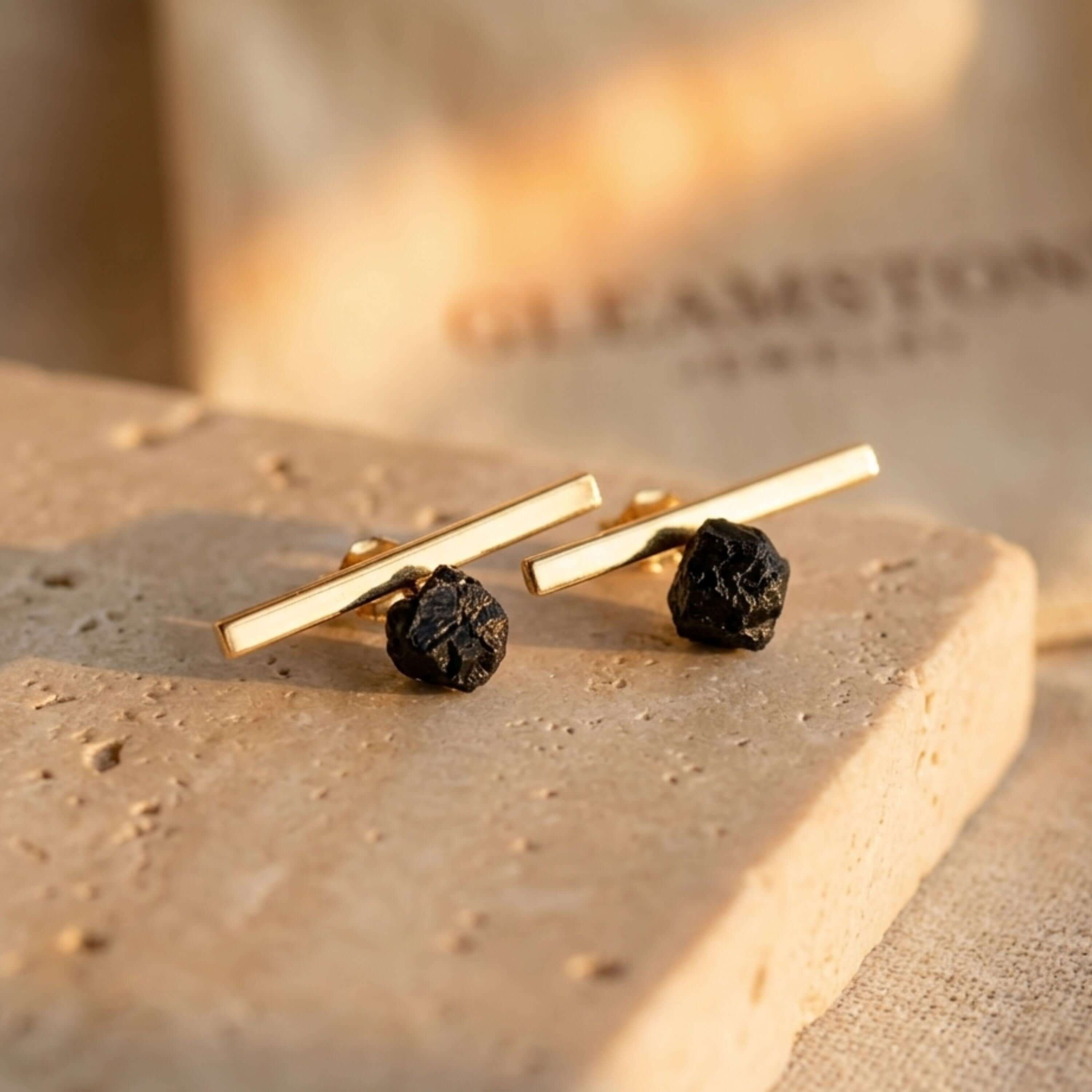 Organic Stone Stick Earrings