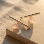 Organic Stone Stick Earrings