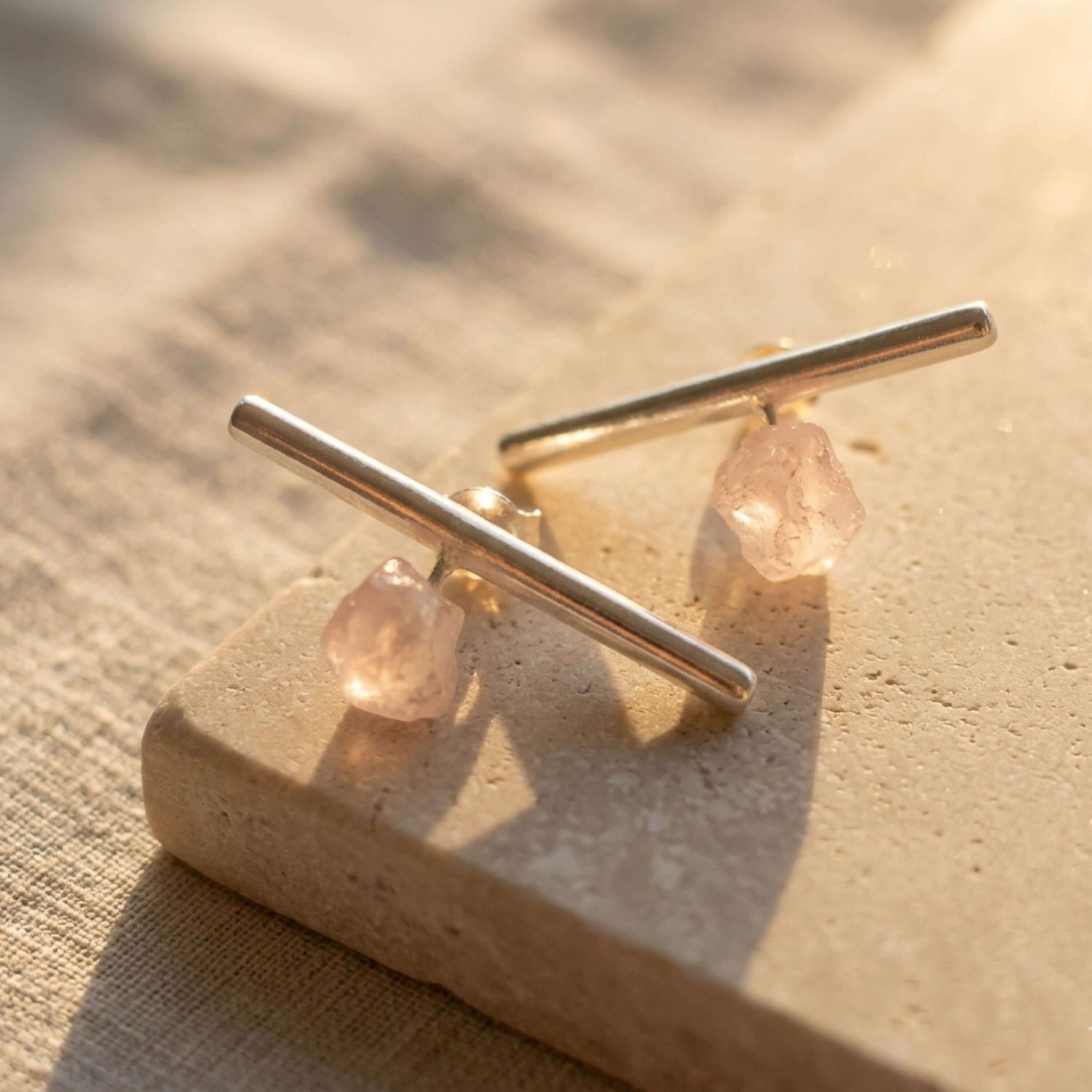 Organic Stone Stick Earrings