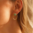 Open Oval Gold Earrings