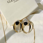 Open Oval Gold Set