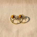 Open Oval Gold Earrings