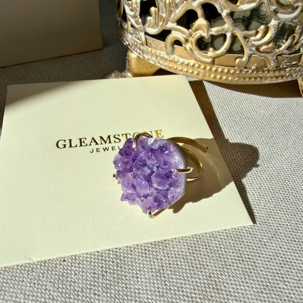 Crystalline Ring – Amethyst Druzy