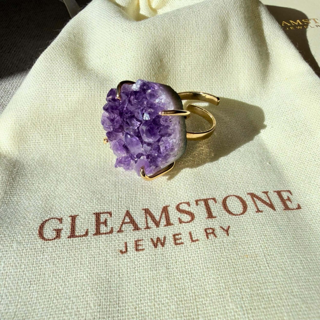 Crystalline Ring – Amethyst Druzy