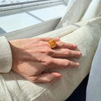 Crystalline Ring – Citrine Druzy