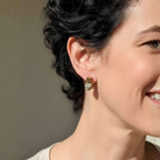 Cube & Crystal Earrings – Pyrite