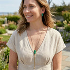 Faceted Trapeze Adjustable Lariat Necklace – Brazilian Emerald