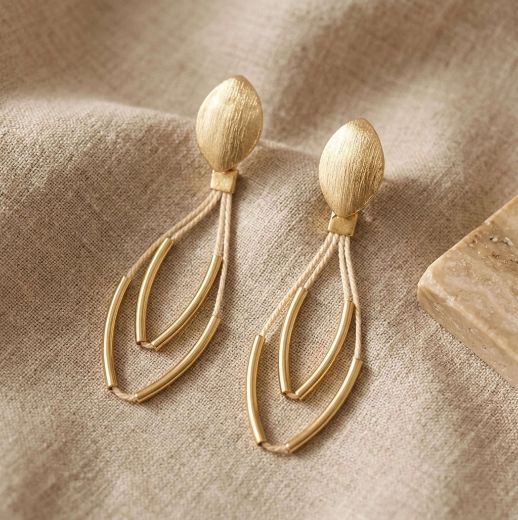 Gilded Elegance Drop Earrings