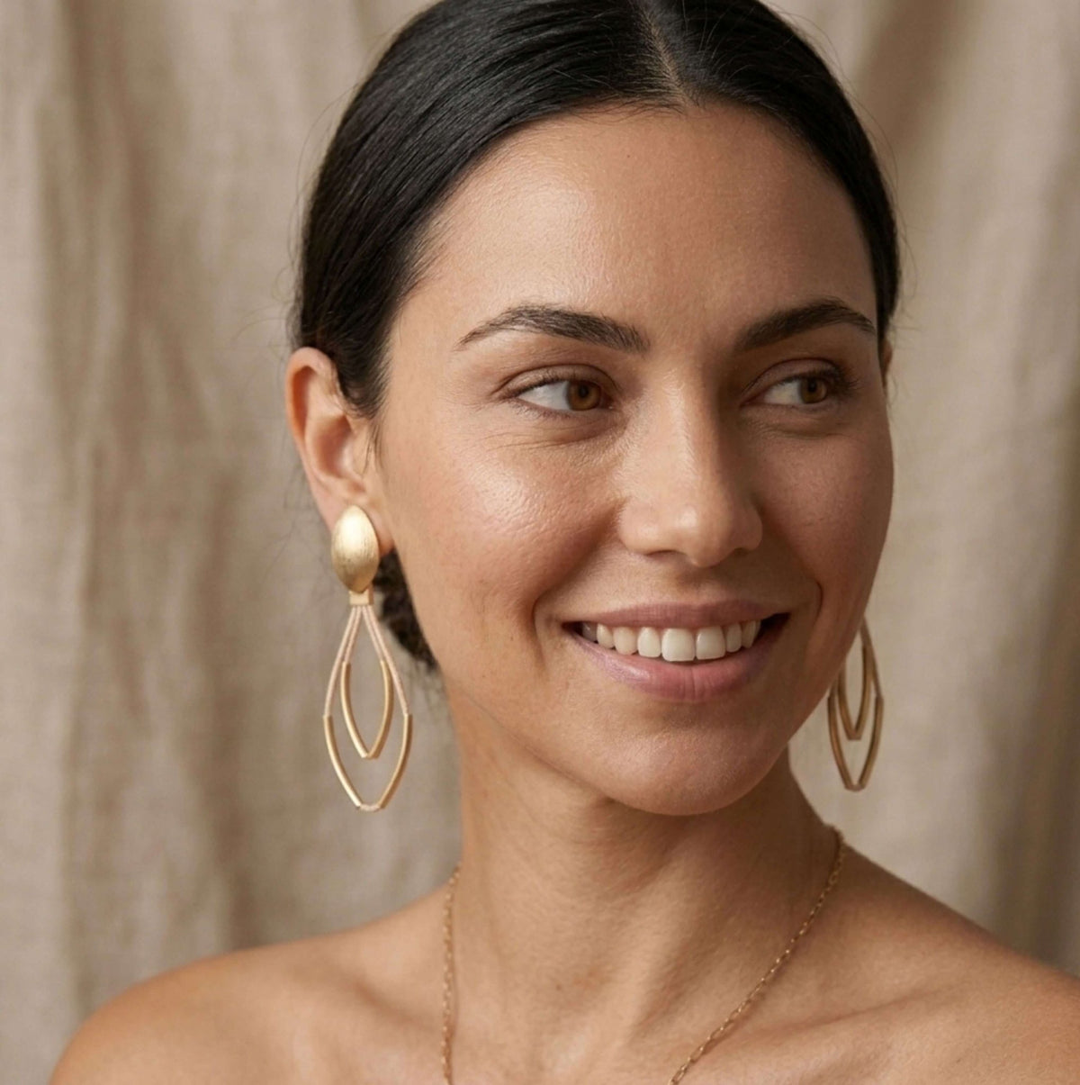 Gilded Elegance Drop Earrings