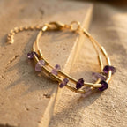 Gilded Fiber Double-Layer Bracelet