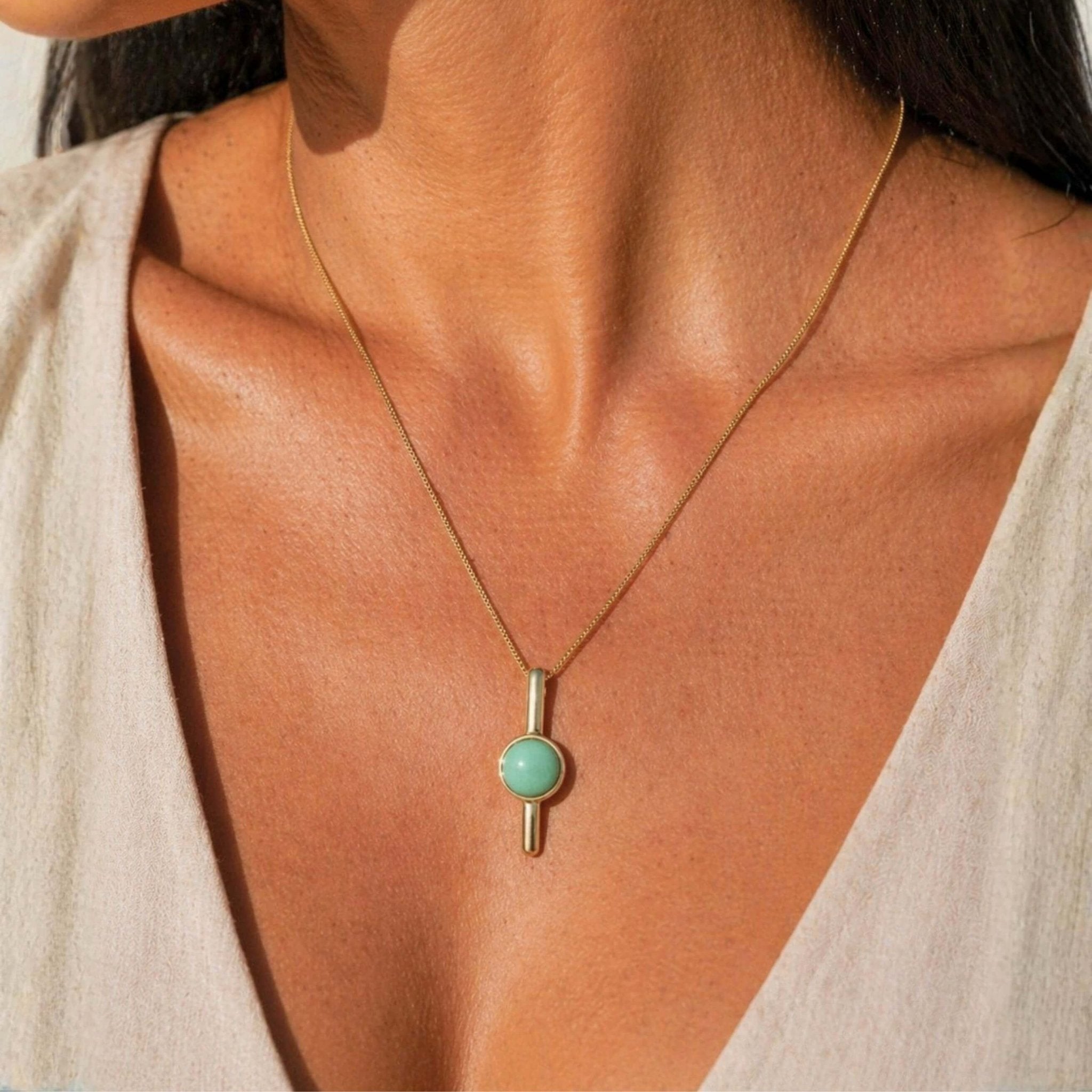 Linear Bar Gold Necklace