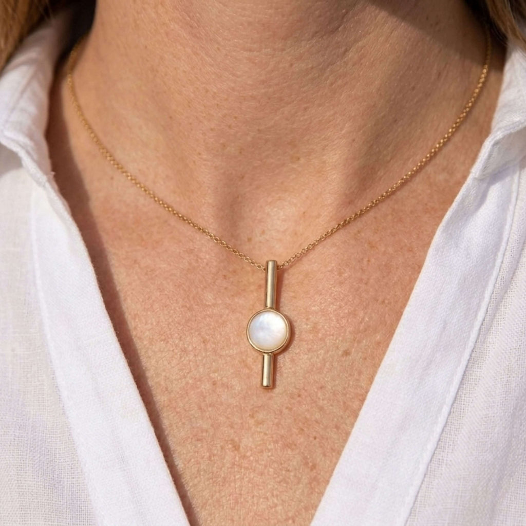 Linear Bar Gold Necklace