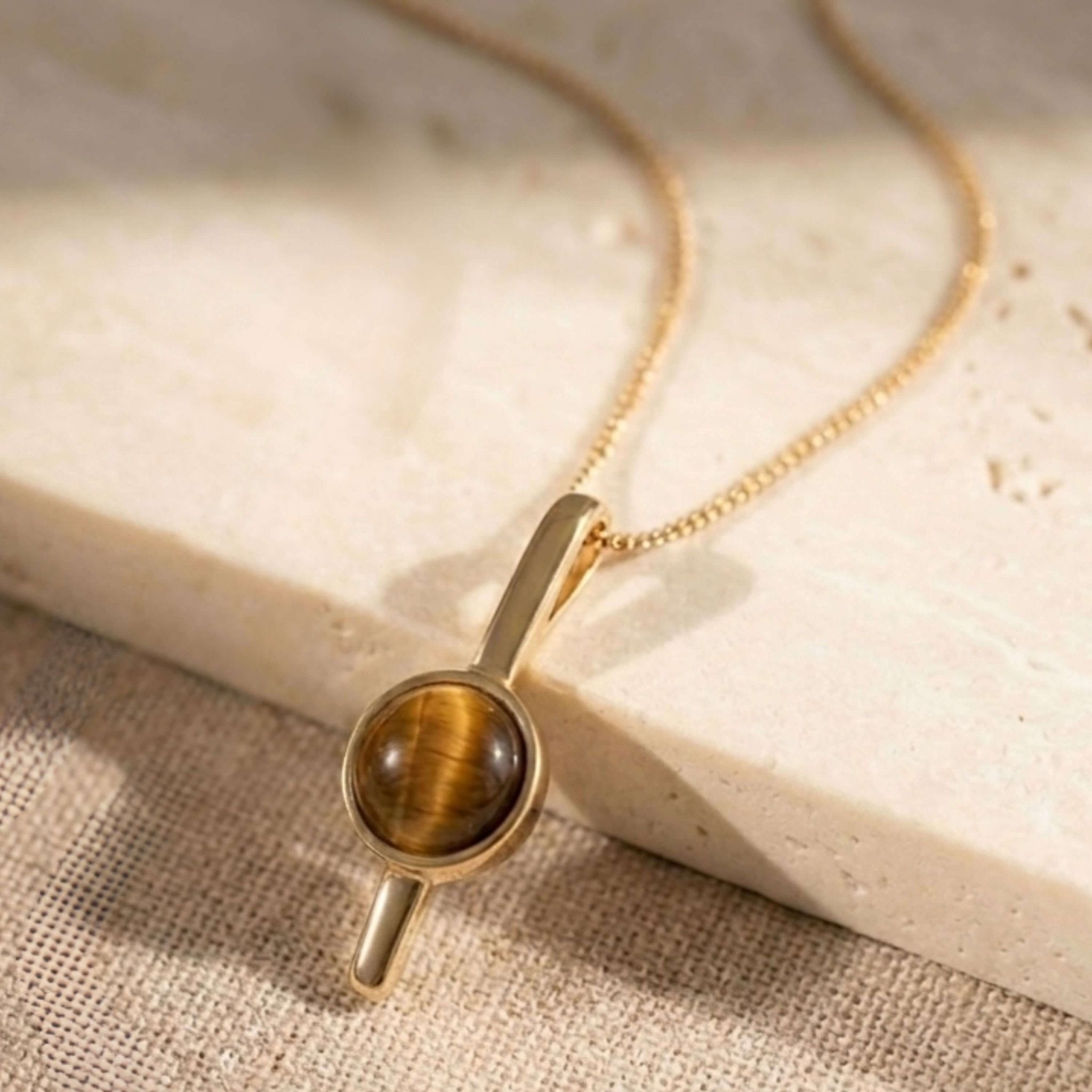 Linear Bar Gold Necklace