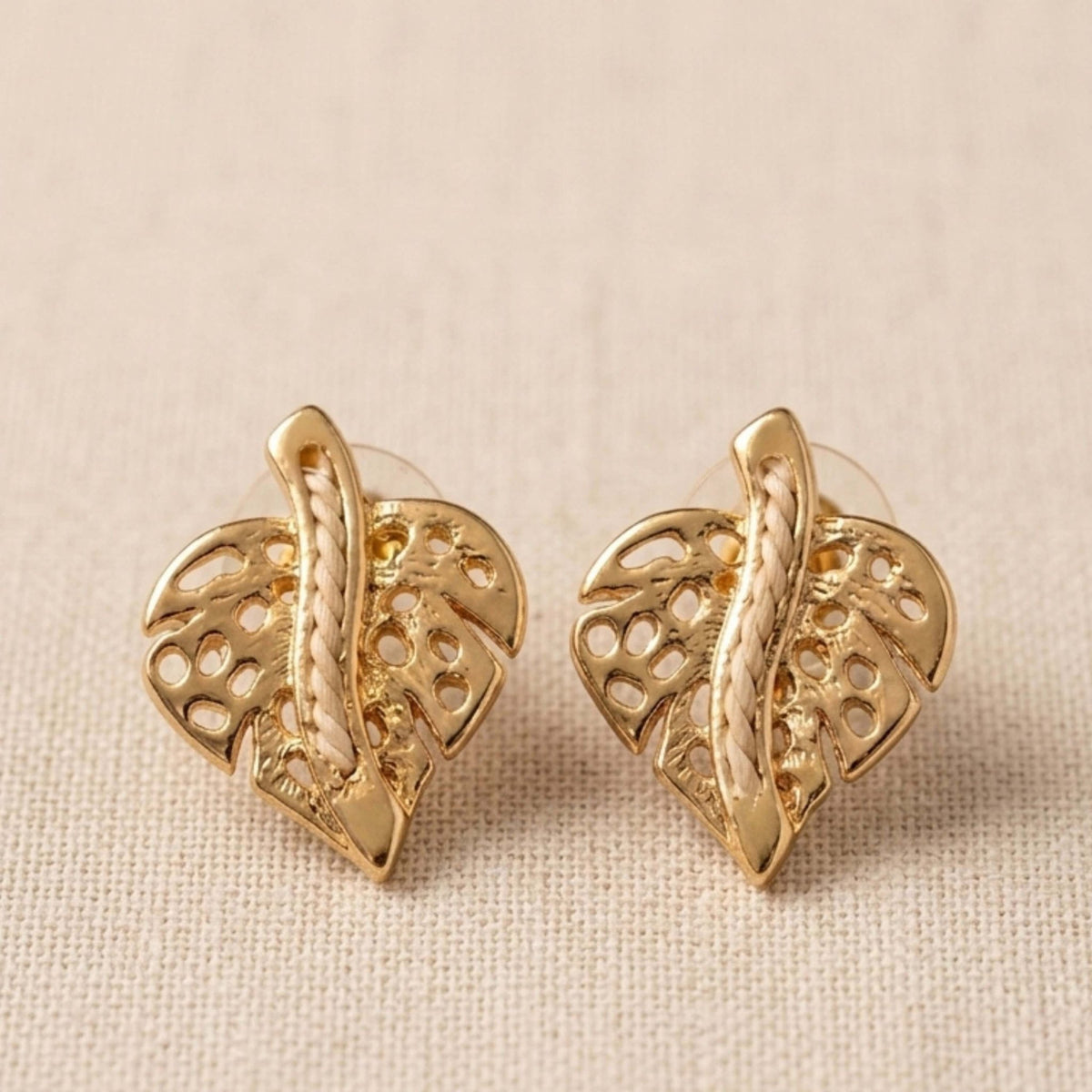 Monstera Leaf Studs