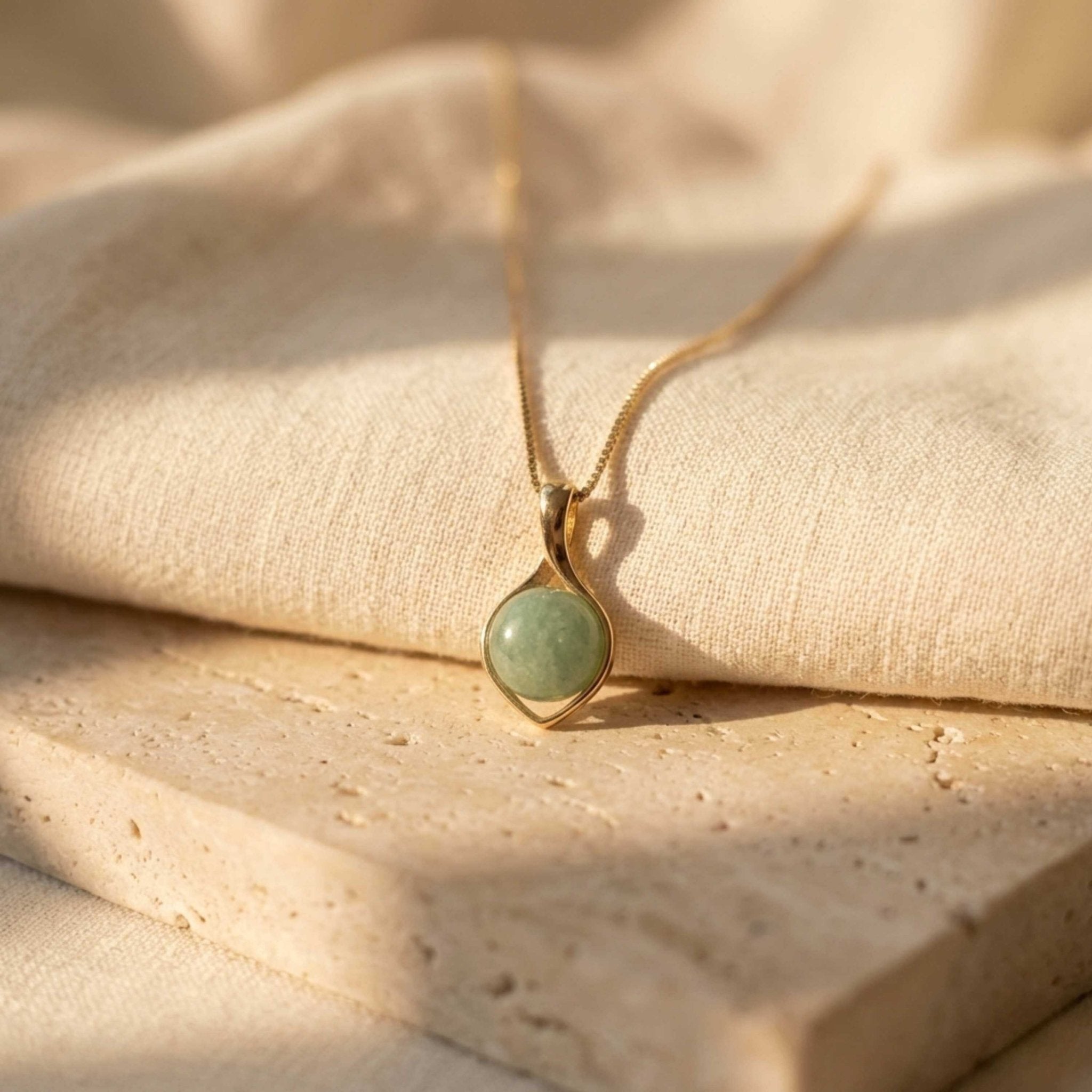 Offset Round Gold Necklace