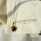 Offset Round Necklace – Tiger’s Eye