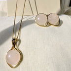 Offset Round Set – Rose Quartz