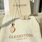 Offset Round Set – Rose Quartz