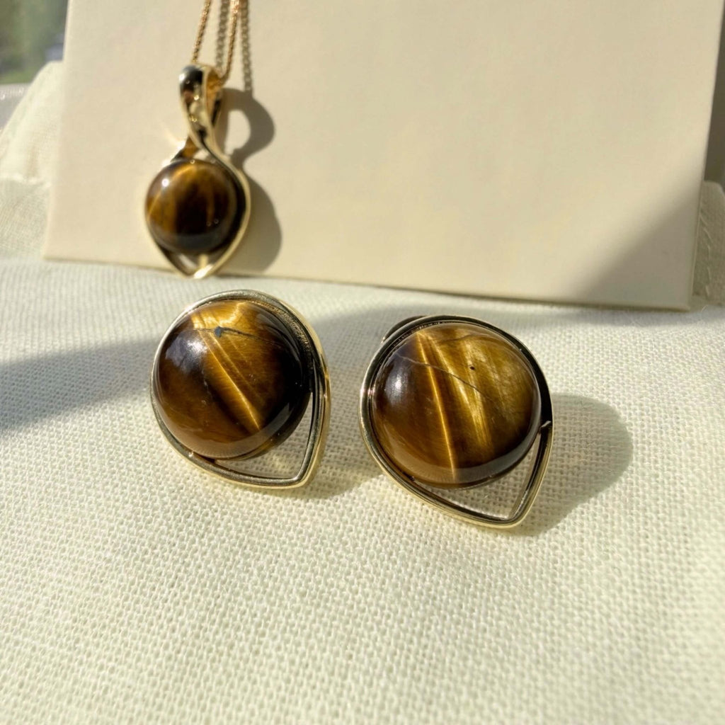 Offset Round Set – Tiger’s Eye