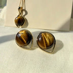 Offset Round Set – Tiger’s Eye