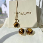 Offset Round Set – Tiger’s Eye