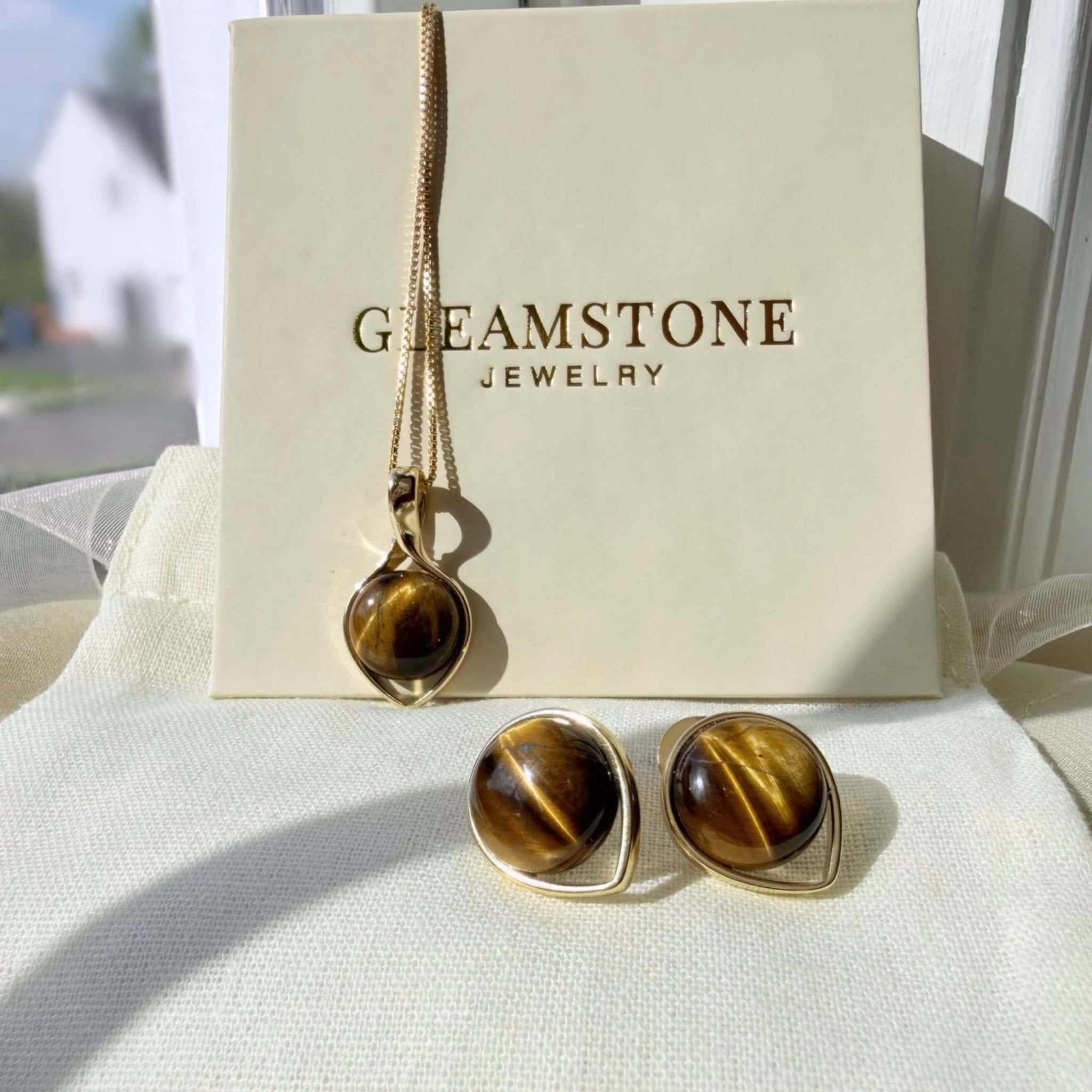 Offset Round Set – Tiger’s Eye