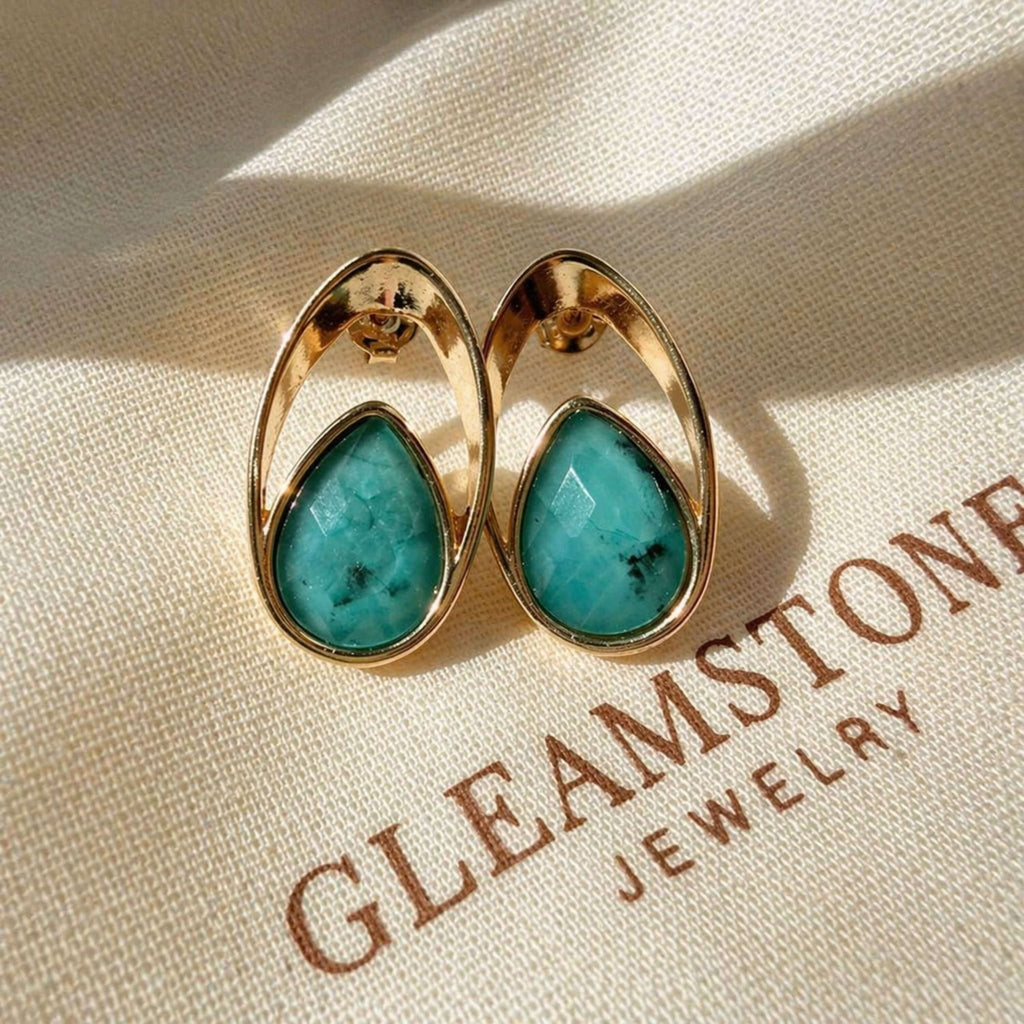 Open Oval Drop Earrings – Brazilian Emerald