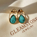 Open Oval Drop Earrings – Brazilian Emerald