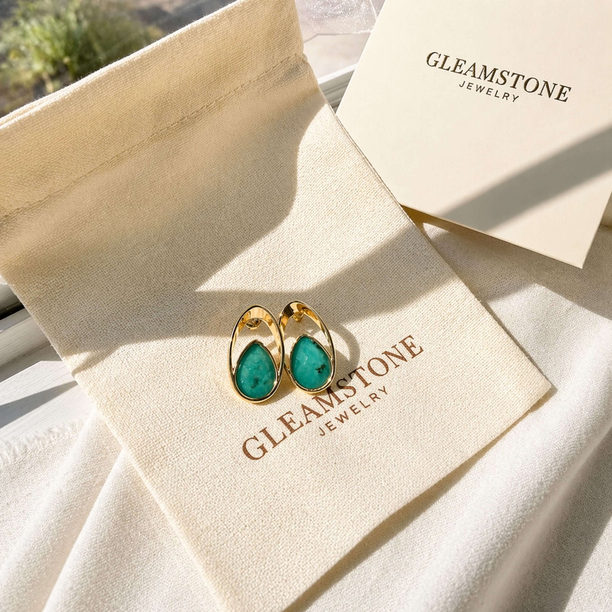 Open Oval Drop Earrings – Brazilian Emerald