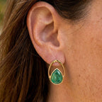 Open Oval Drop Earrings – Brazilian Emerald