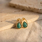 Open Oval Drop Earrings – Brazilian Emerald