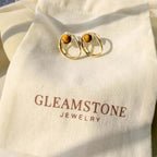 Open Oval Earrings – Tiger’s Eye