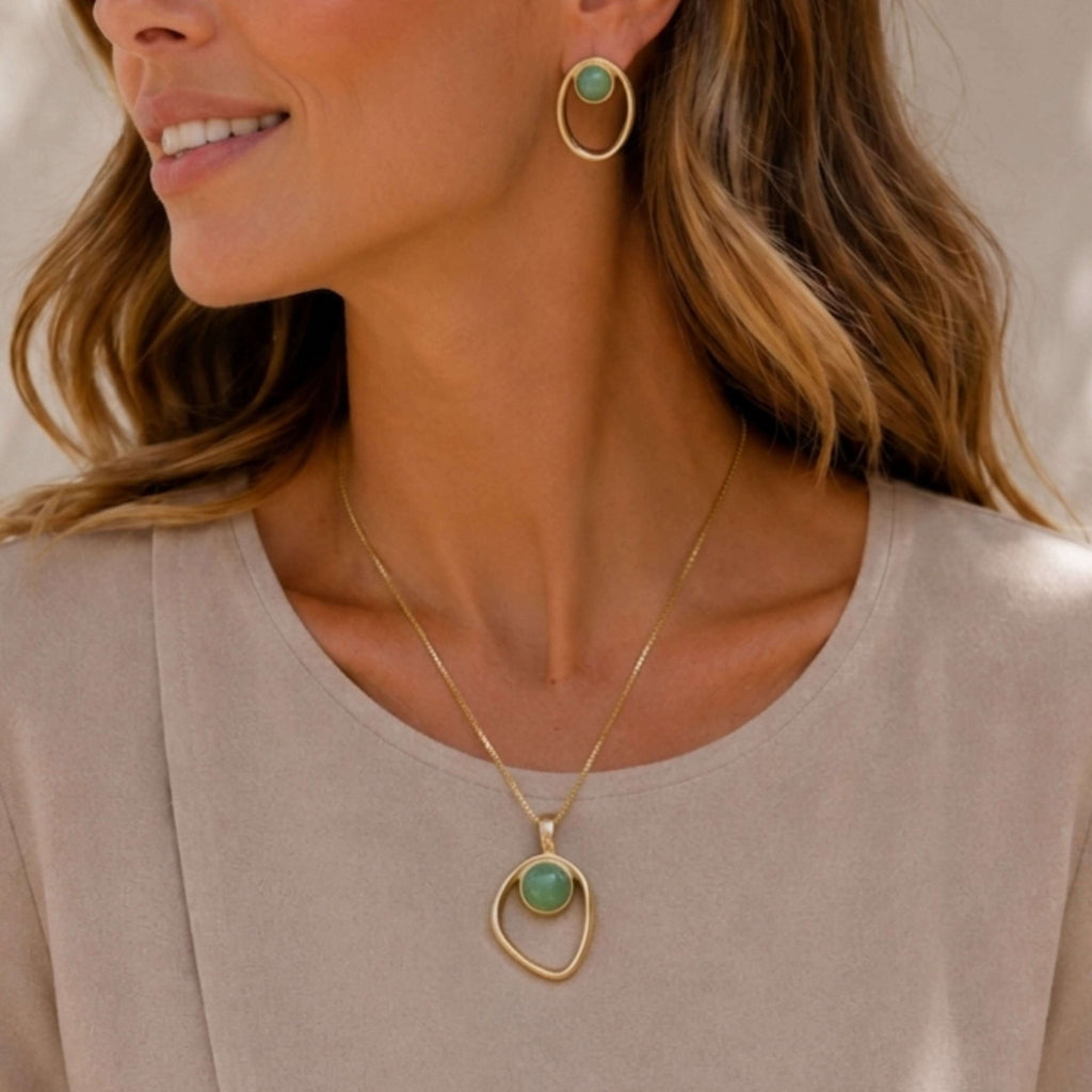 Open Oval Gold Set