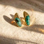 Organic Marquise Earrings – Brazilian Emerald