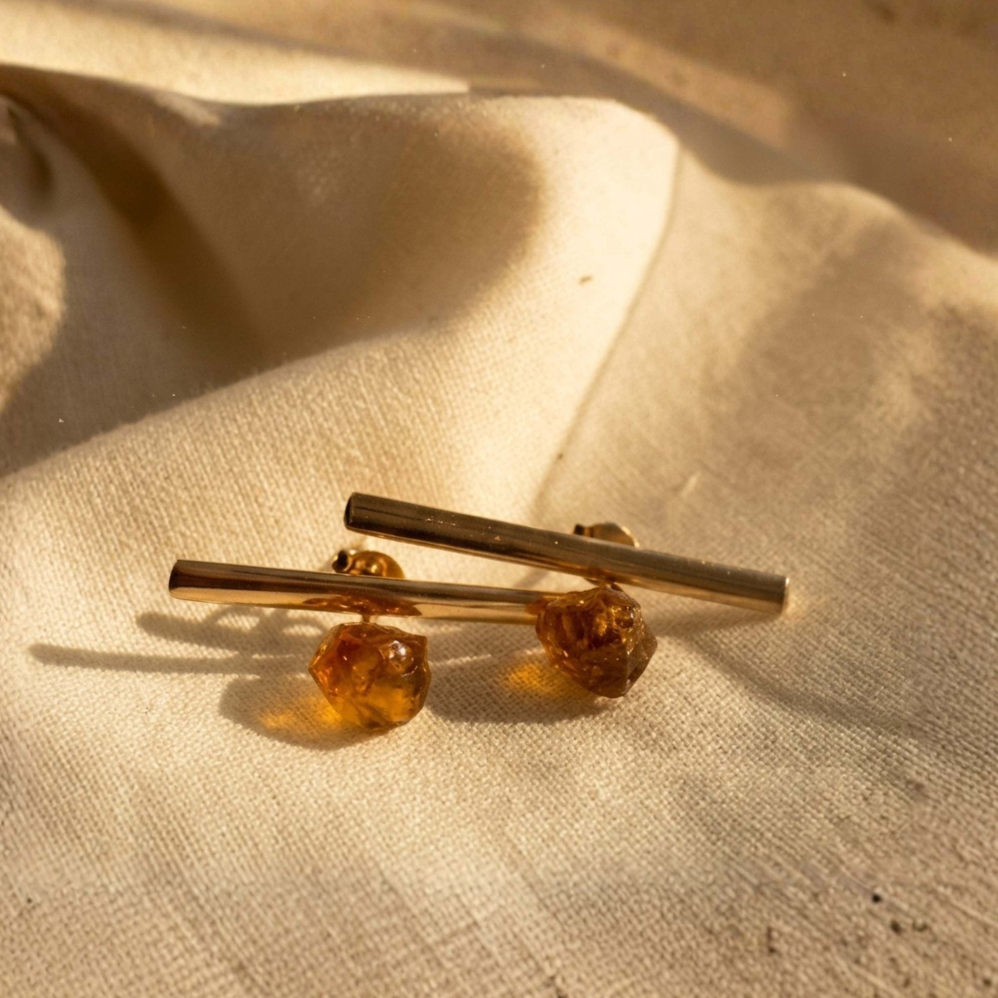 Organic Stone Stick Earrings