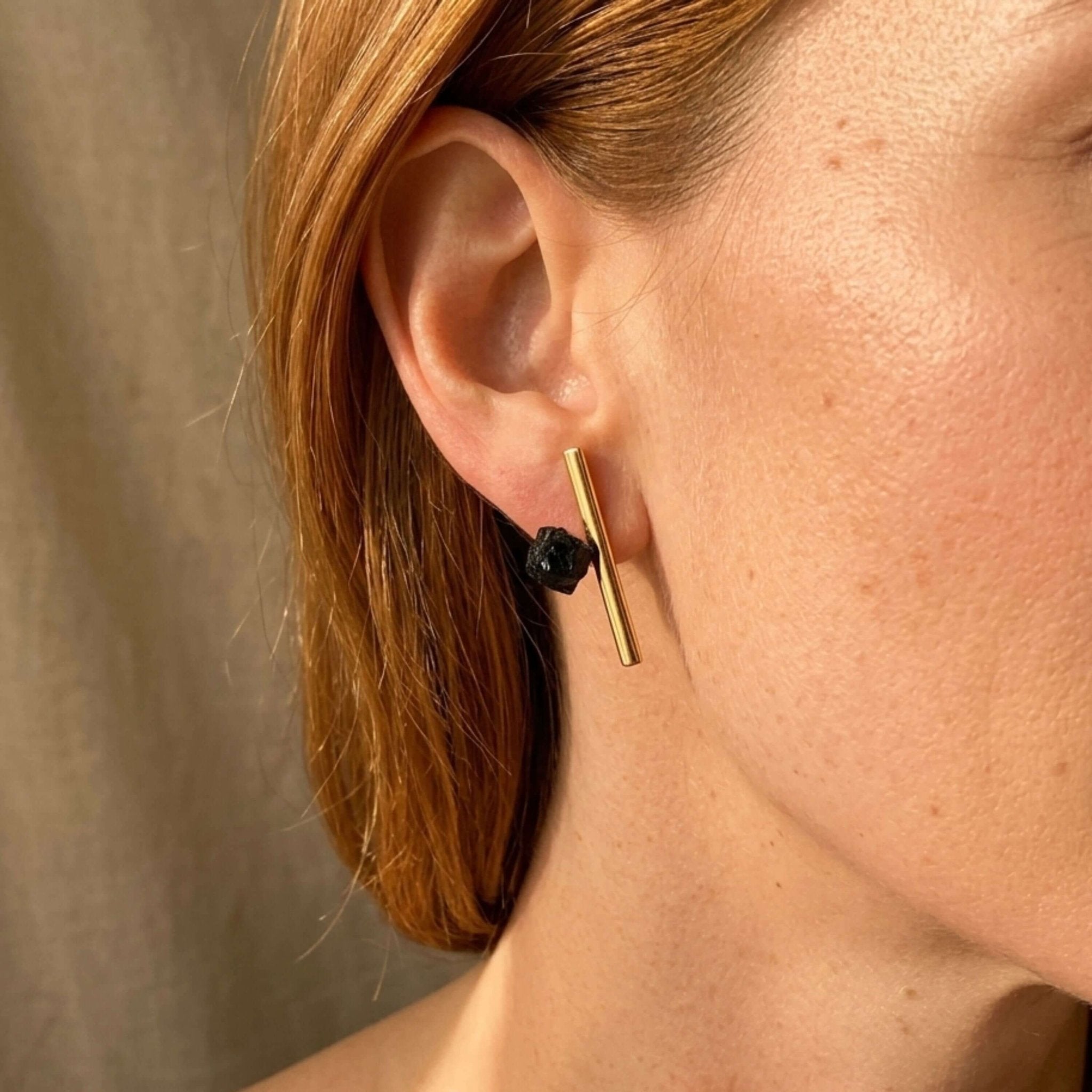 Organic Stone Stick Earrings