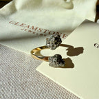 Raw Pyrite Open Ring
