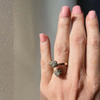 Raw Pyrite Open Ring