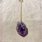 Raw Stone Lariat Necklace
