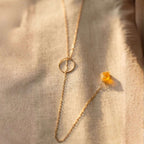 Raw Stone Lariat Necklace