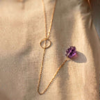 Raw Stone Lariat Necklace
