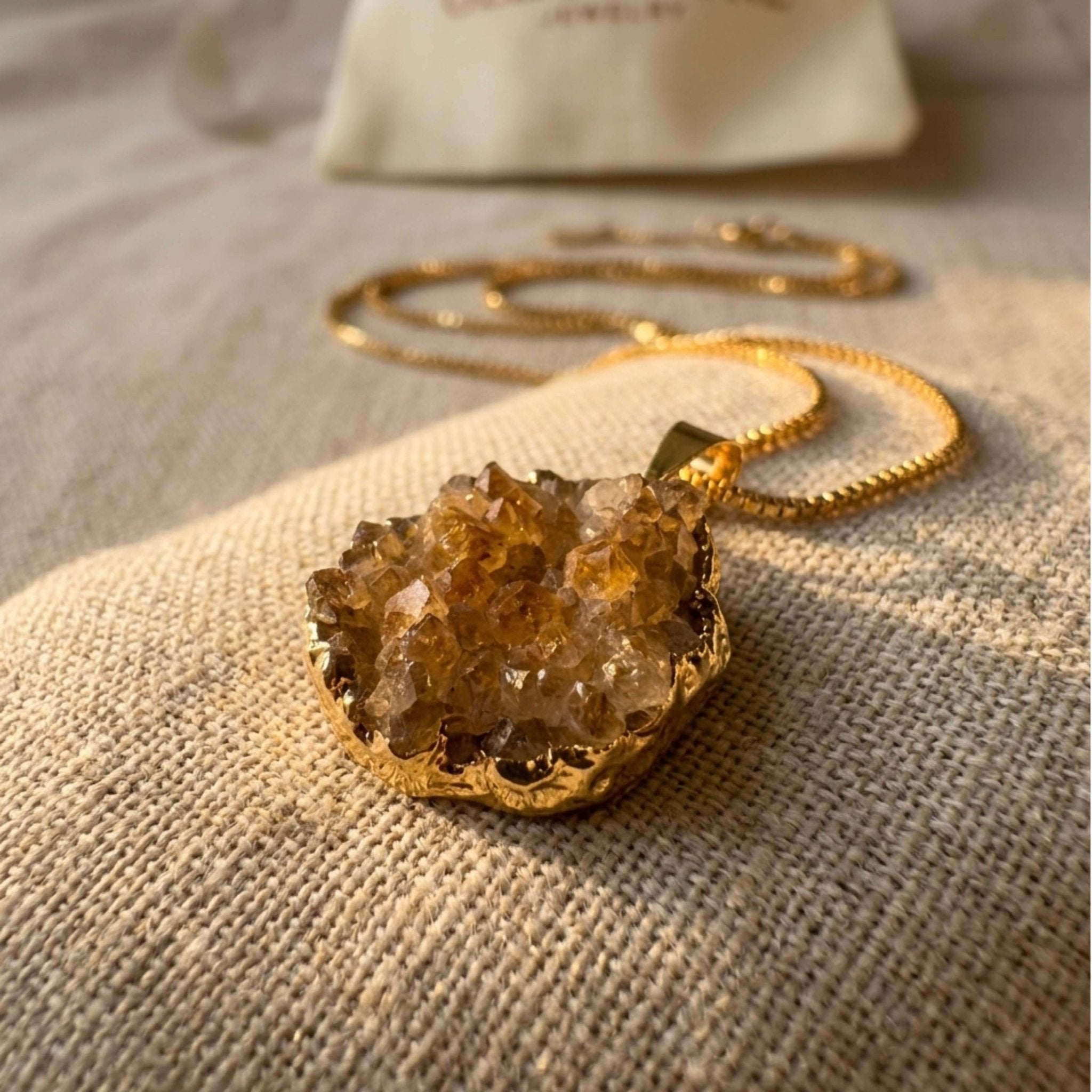 Sculptural Druzy Pendant