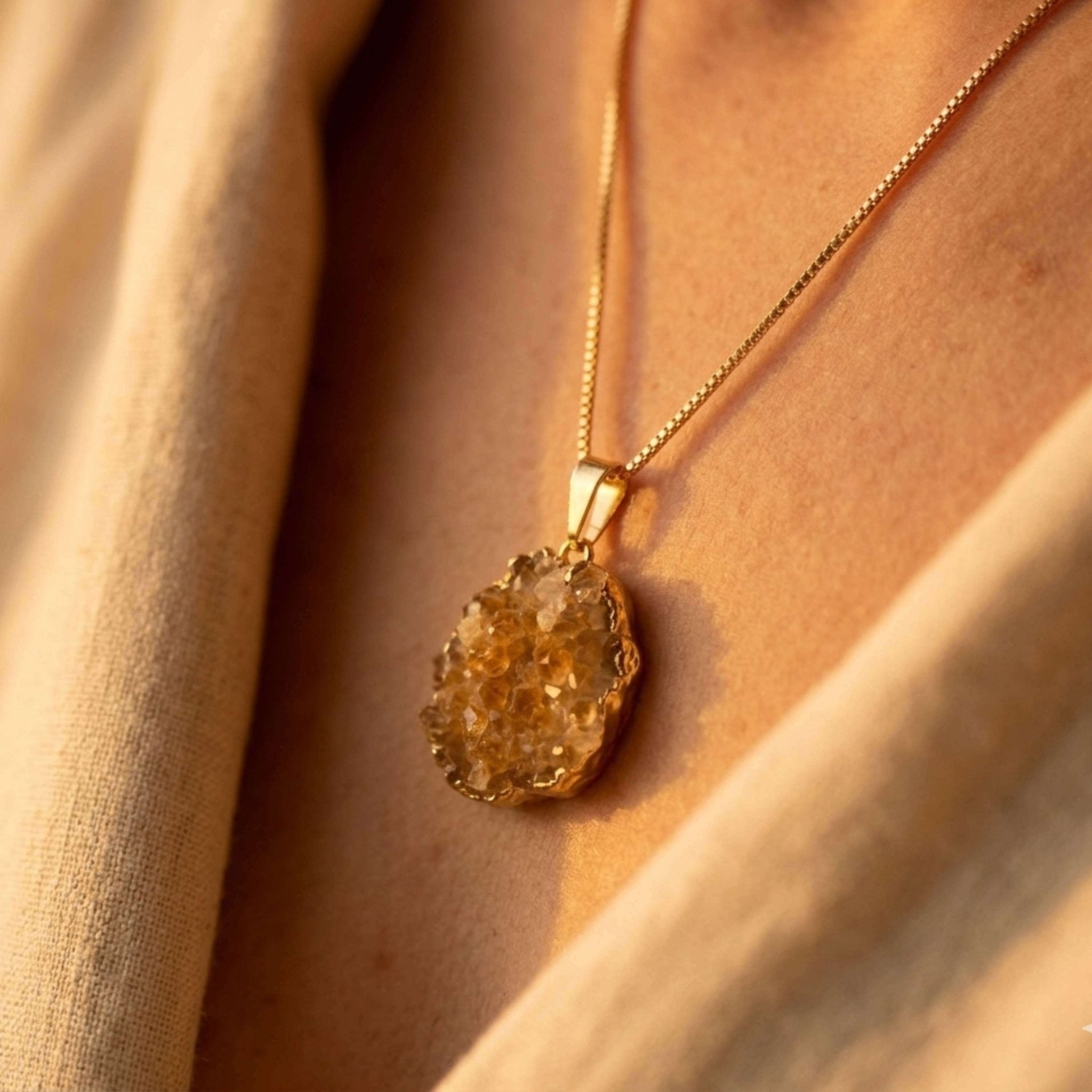 Sculptural Druzy Pendant