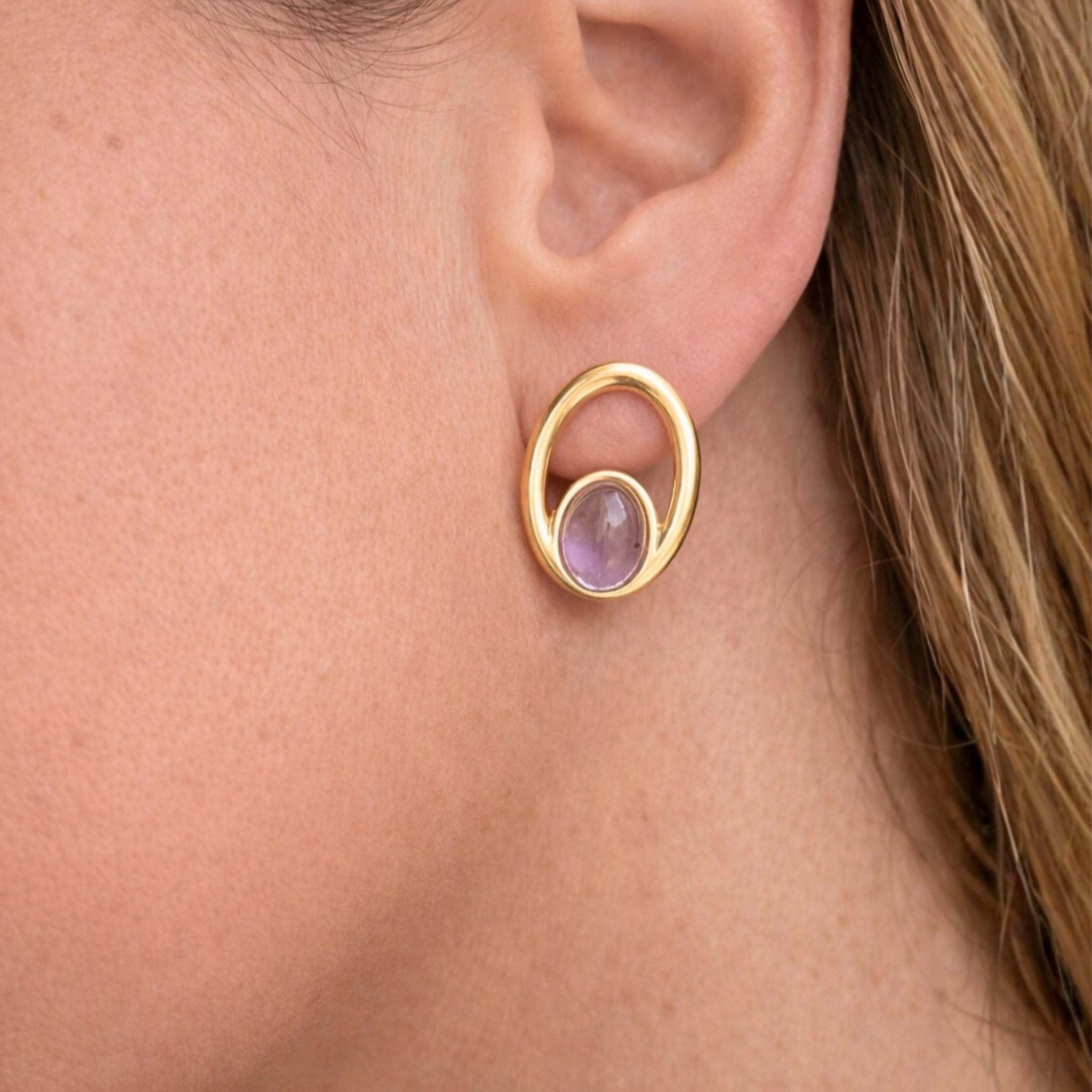 The Amethyst Stud Earrings