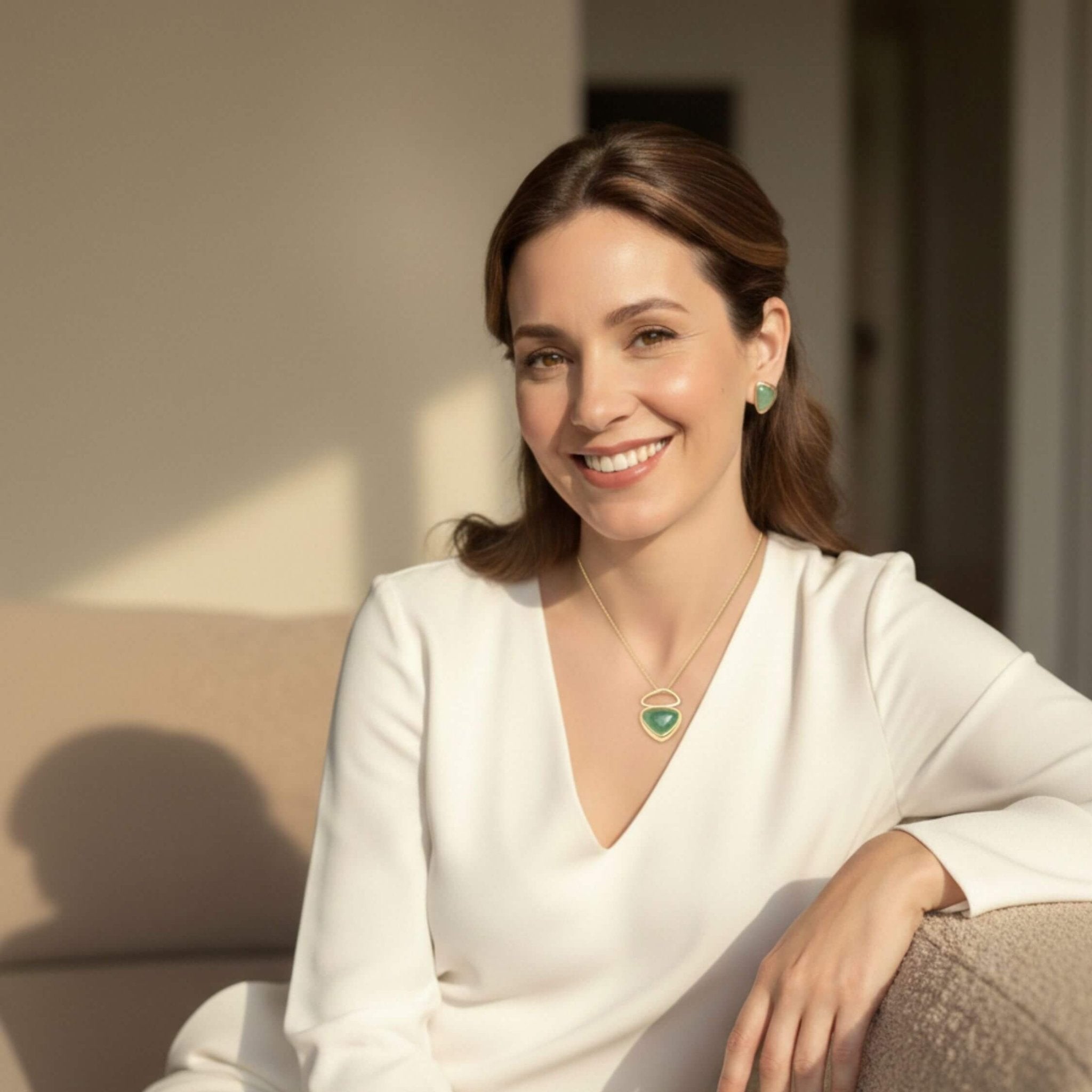 The Balance Studs - Green Quartz