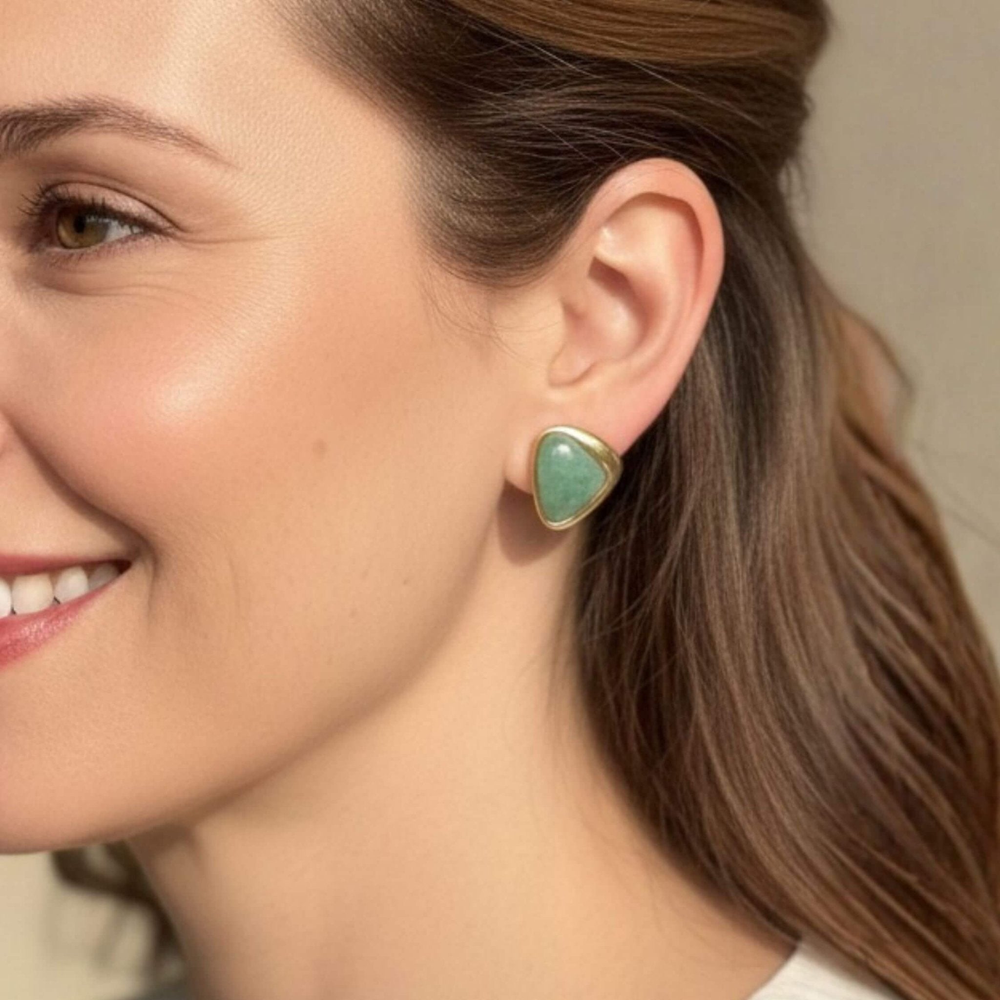 The Balance Studs - Green Quartz