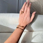 The Cube & Crystal Bracelet - Citrine