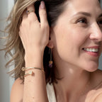 The Cube & Crystal Bracelet - Citrine